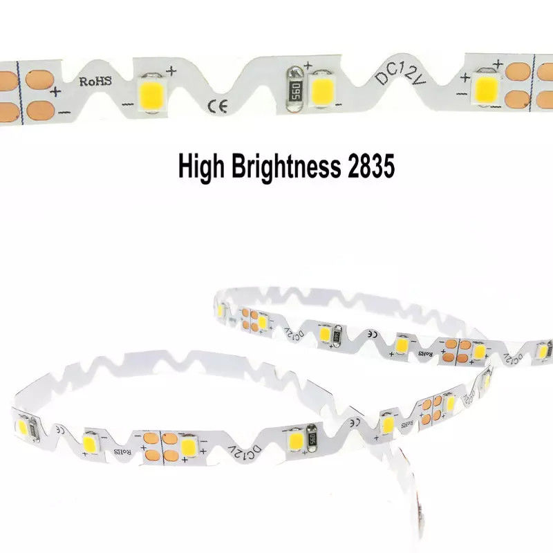 Ultra Thin Zig Zag Bendable 120 240 60 Leds 6mm 8mm DC 12C 24V S Shape SMD 2835 Flexible RGB LED Strip Lights