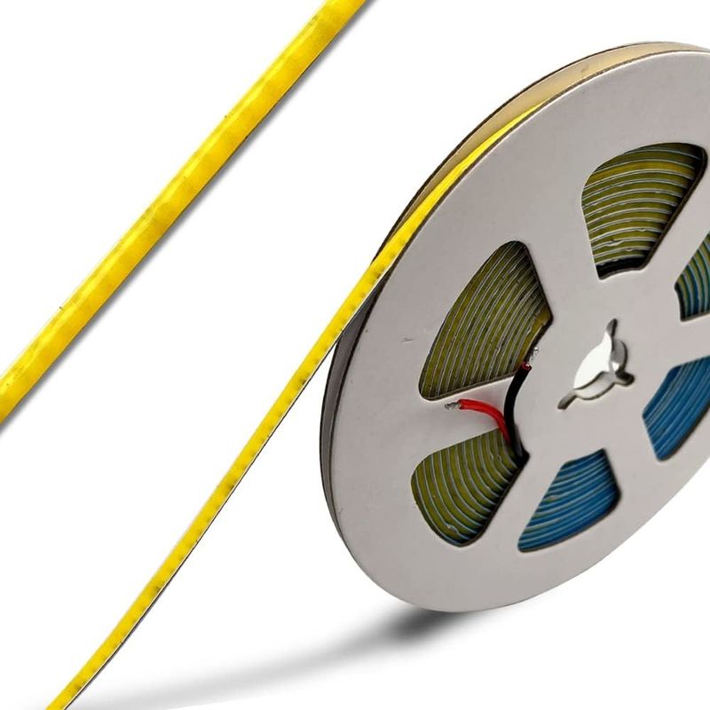 सुपर संकीर्ण 3 मिमी चौड़ाई सीओबी एलईडी पट्टी रोशनी 400Leds / मीटर Dimmable 5m लंबे जीवनकाल
