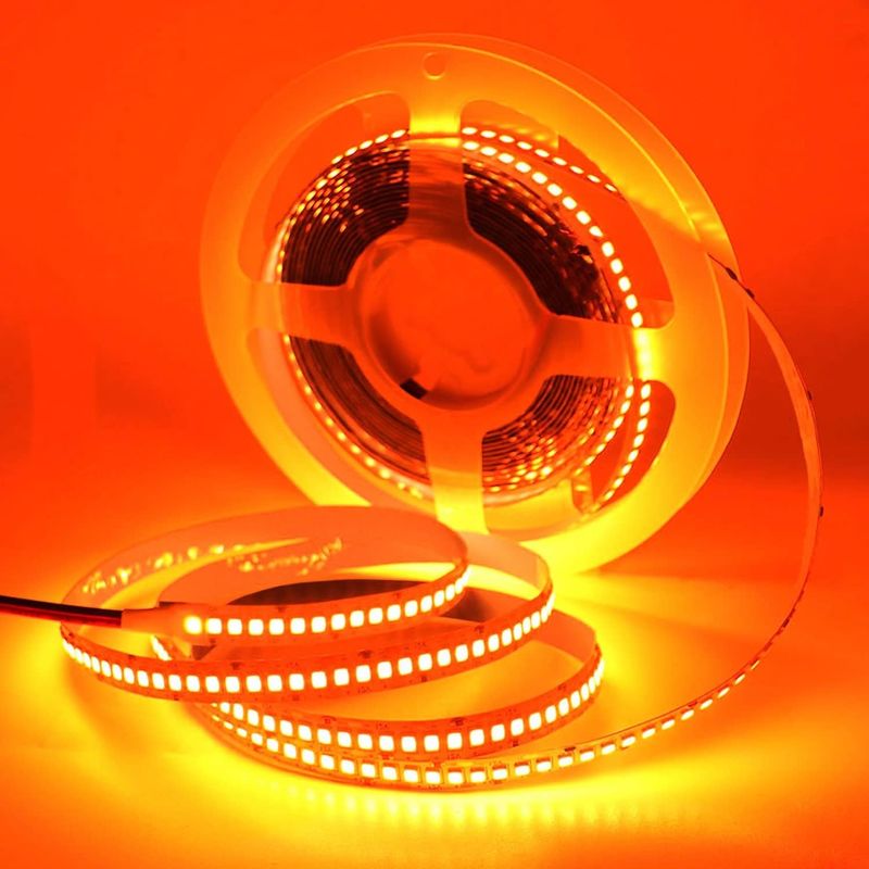 12V 240LEDS SMD 2835 एलईडी स्ट्रिप लाइट 1200LEDs 16.4Ft गैर जलरोधक रंग लाल हरा नीला नारंगी बार के लिए