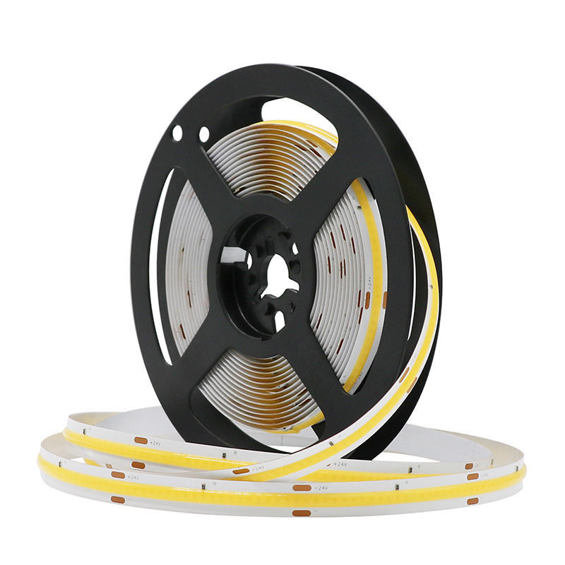 गर्म बिक्री 480LEDs 12W/M डिममेबल IP20 90Ra COB एलईडी पट्टी 12V/24V इनपुट वोल्टेज