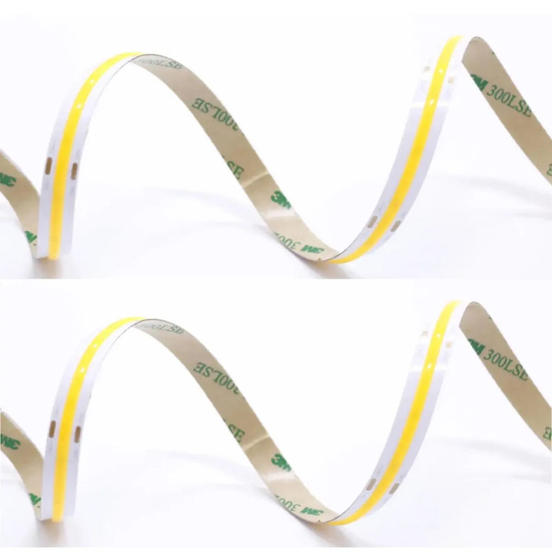 गर्म बिक्री 480LEDs 12W/M डिममेबल IP20 90Ra COB एलईडी पट्टी 12V/24V इनपुट वोल्टेज