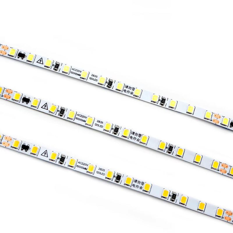 IP20 SMD2835 240LEDS 2 पंक्तियाँ 110V Dimmable एलईडी स्ट्रिप लाइट्स दक्षिण अमेरिका में कमरे के लिए