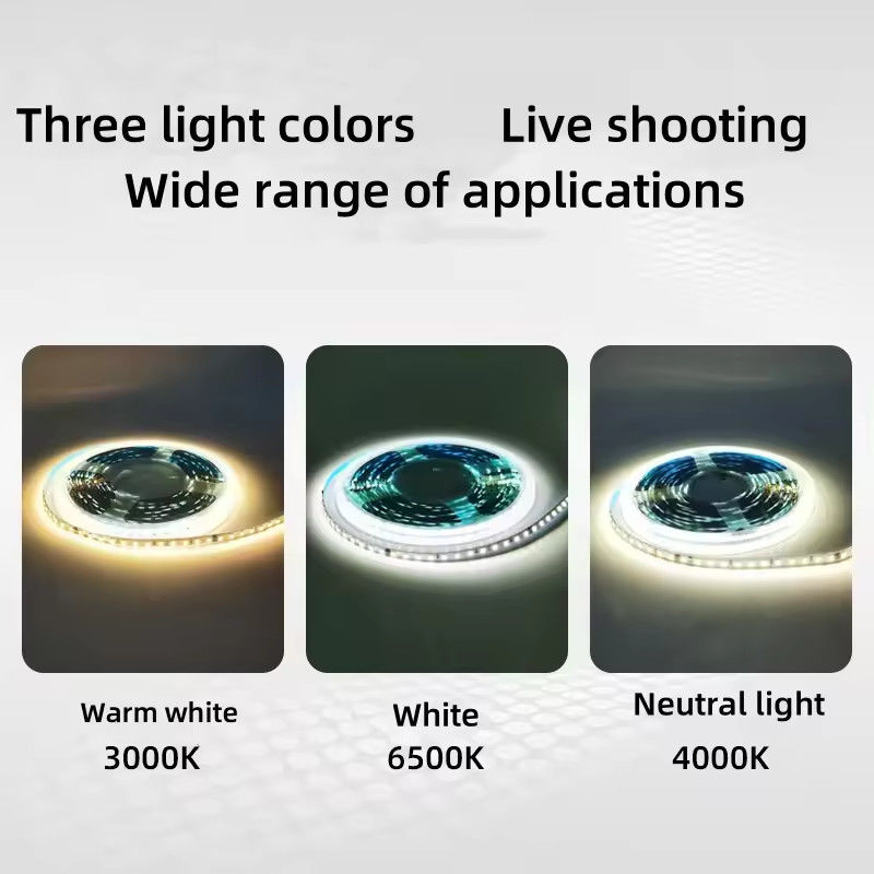 120LEDs/m इनडोर के लिए लचीला एलईडी पट्टी कोई ड्राइवर की आवश्यकता नहीं CRI80 2835 SMD 8mm पीसीबी लंबाई 5M/10M