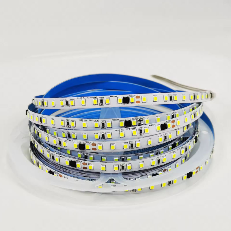 120LEDs/m इनडोर के लिए लचीला एलईडी पट्टी कोई ड्राइवर की आवश्यकता नहीं CRI80 2835 SMD 8mm पीसीबी लंबाई 5M/10M