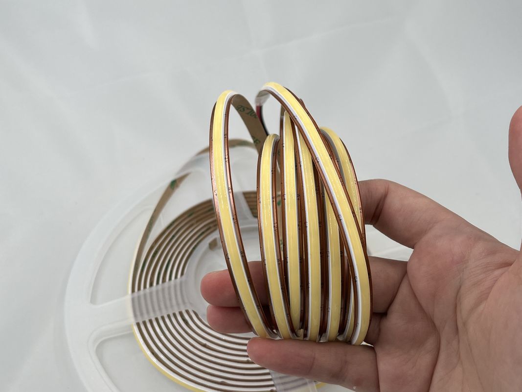12V COB576Led/M 6.6MM चौड़ाई डिममेबल 2700K से 6500K CCT COB एलईडी स्ट्रिप लचीली रोशनी CE प्रमाणित
