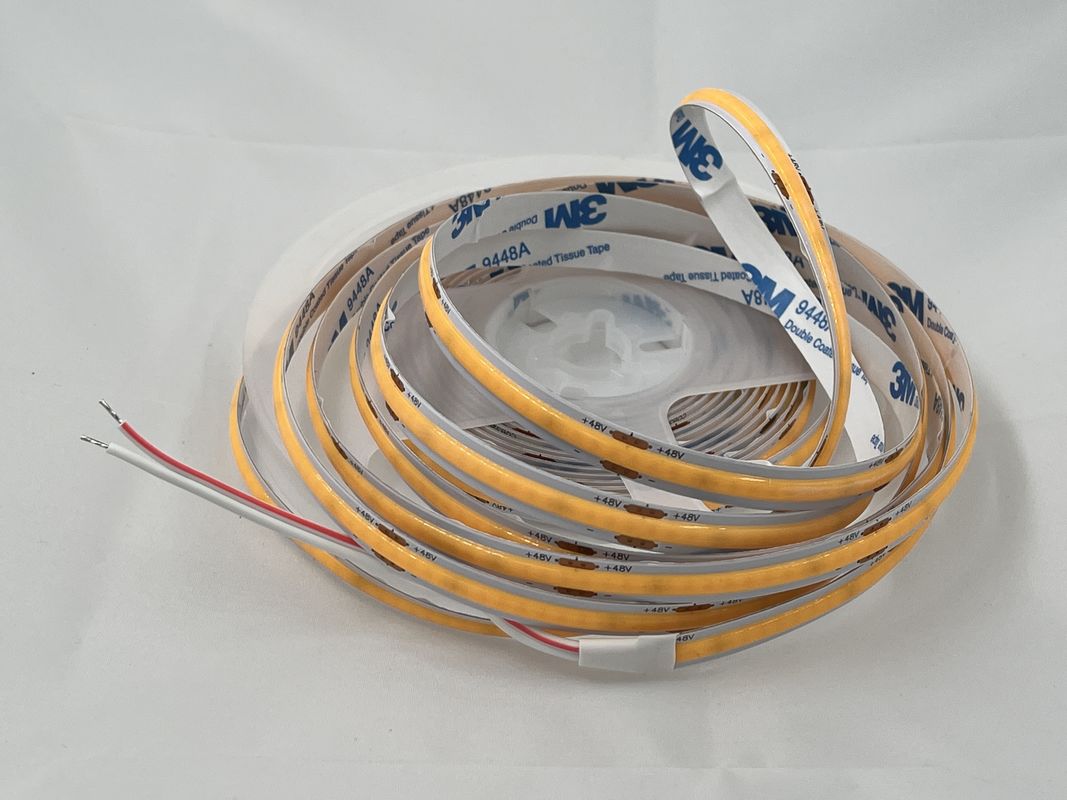 48V COB 320leds/M 90CRI Dimmable 100lm/W 11W/M लचीला COB एलईडी स्ट्रिप लाइट इनडोर सजावट के लिए
