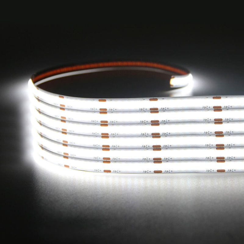 320LEDs/m LED COB लचीली पट्टी DC24V 12V 5m 10W लैंडस्केप लाइटिंग के लिए -25 50C CRI 90