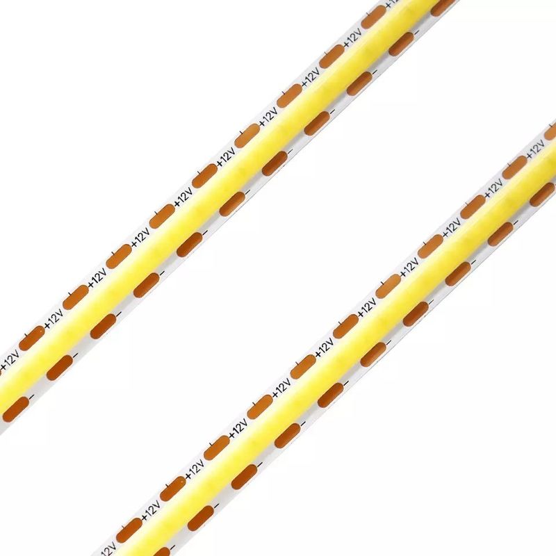 320Leds लचीला एलईडी पट्टी सफेद / गर्म सफेद DC24V 8 मिमी चौड़ाई एकीकृत COB एलईडी प्रकाश