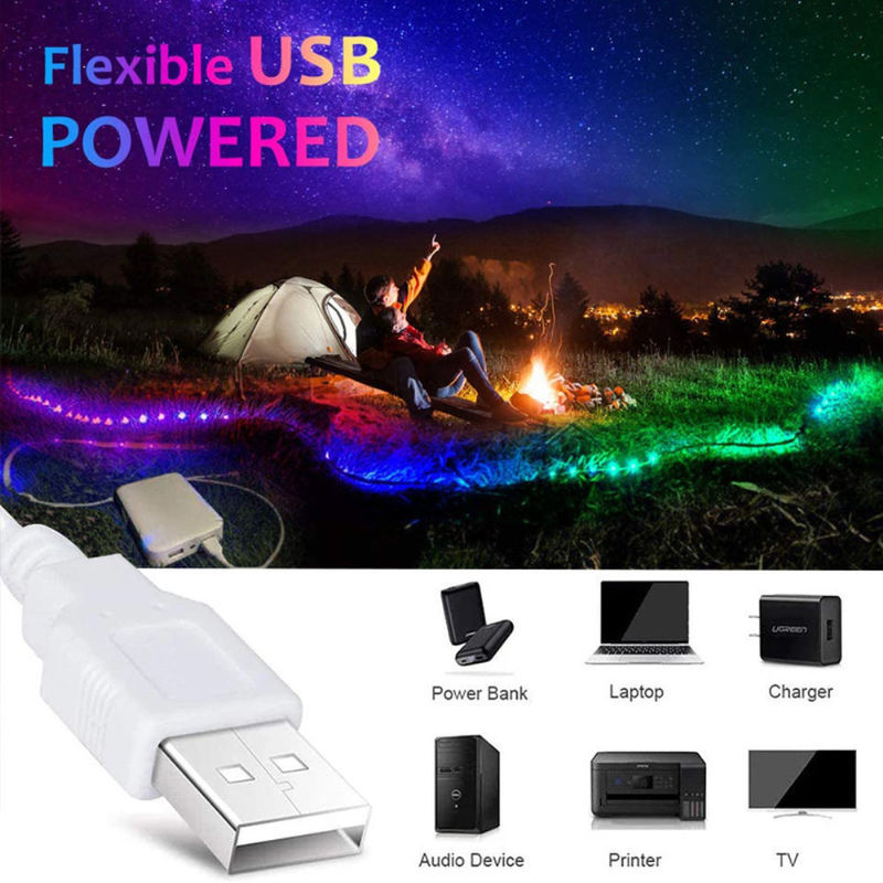 सजावट के लिए स्मार्ट एलईडी पट्टी 12V 5V यूएसबी नियंत्रण संगीत सिंक्रनाइज़ेशन और आरजीबी रंग तापमान
