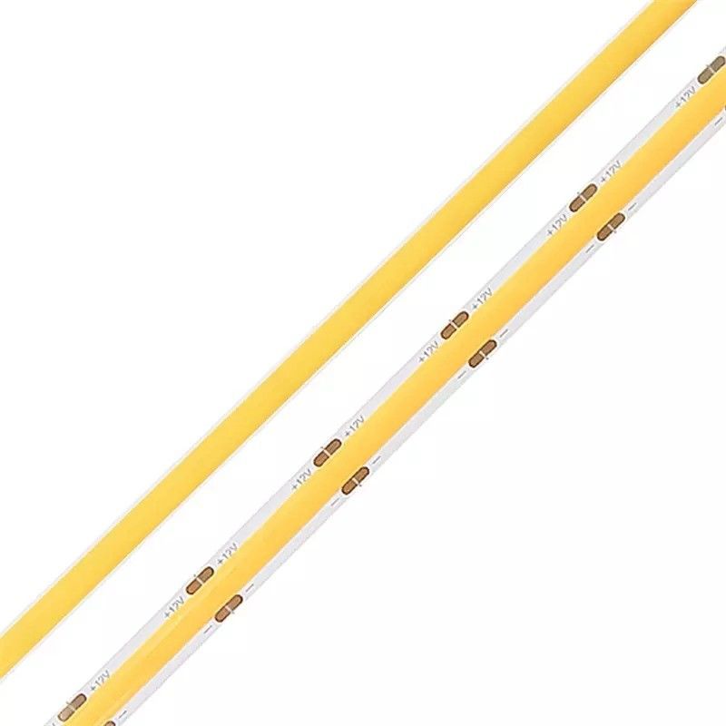 12W वाटरप्रूफ IP20 COB 480 एलईडी 12V 8mm 10mm एलईडी स्ट्रिप लाइट गार्डन सजावट के लिए