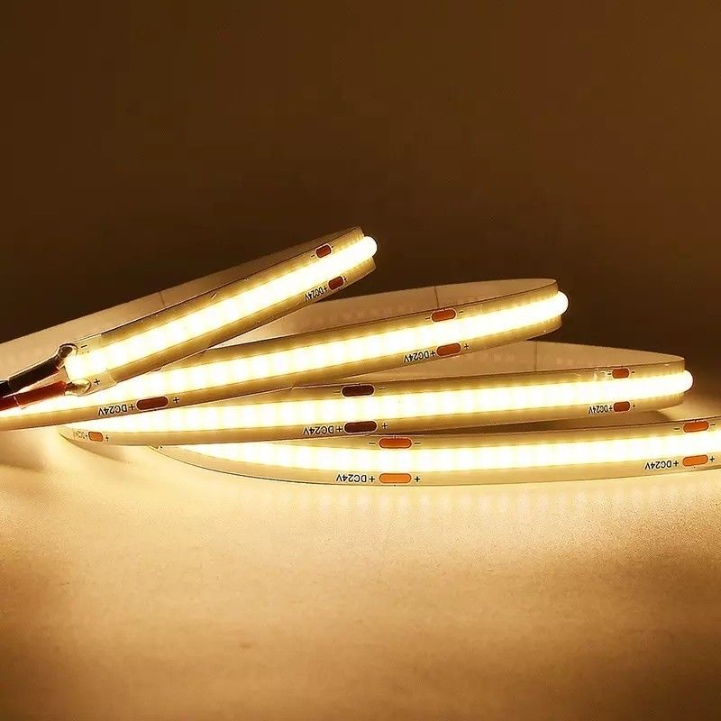 12W वाटरप्रूफ IP20 COB 480 एलईडी 12V 8mm 10mm एलईडी स्ट्रिप लाइट गार्डन सजावट के लिए