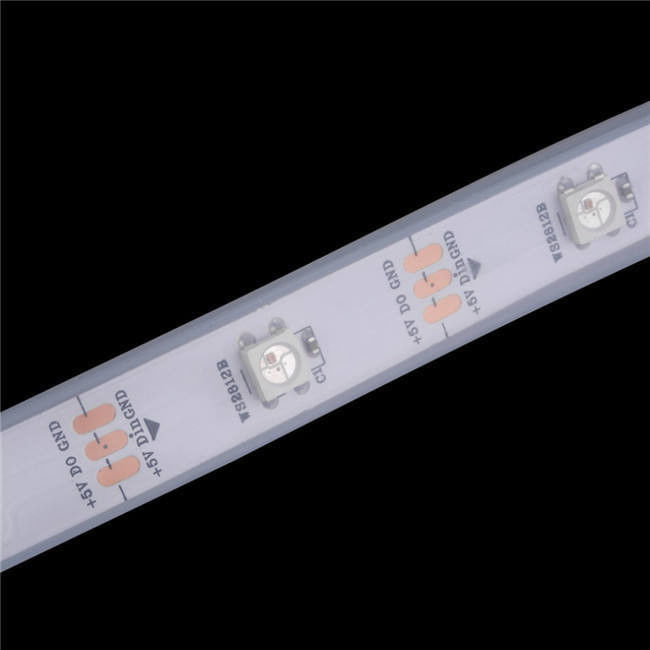 वाटरप्रूफ 12V ws2812 ws2811 एलईडी स्ट्रिप 60LEDs के लिए जादू रंग आरजीबी सजावट CRI Ra 80