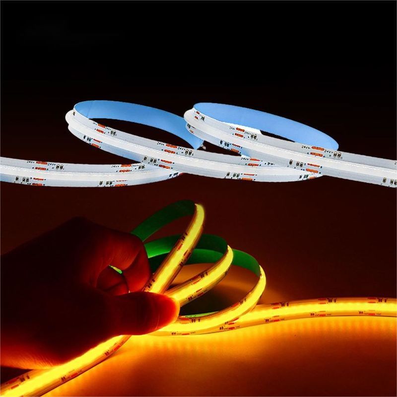 एलईडी टेप 5m/लॉट Smd 320 384 840leds/m वाटरप्रूफ फ्लेक्सिबल कोब एलईडी स्ट्रिप Dc 24v Ra90 RGBCCT 3000k 4000k 6000k