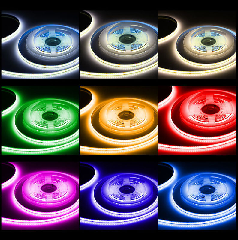 वाटरप्रूफ COB 252leds CRI90 12V 24V डिममेबल इनडोर आउटडोर सजावट 5M लचीला एलईडी पट्टी