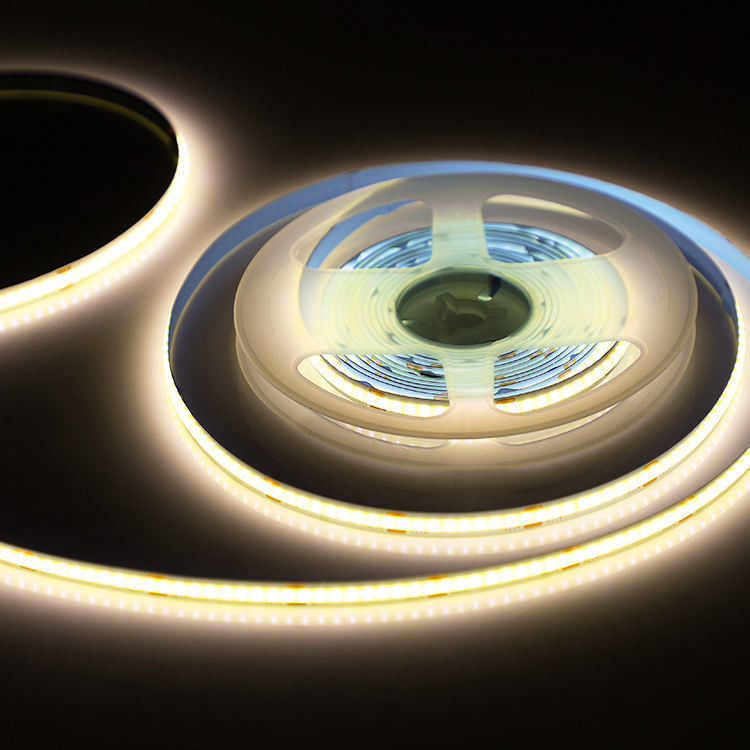 वाटरप्रूफ COB 252leds CRI90 12V 24V डिममेबल इनडोर आउटडोर सजावट 5M लचीला एलईडी पट्टी