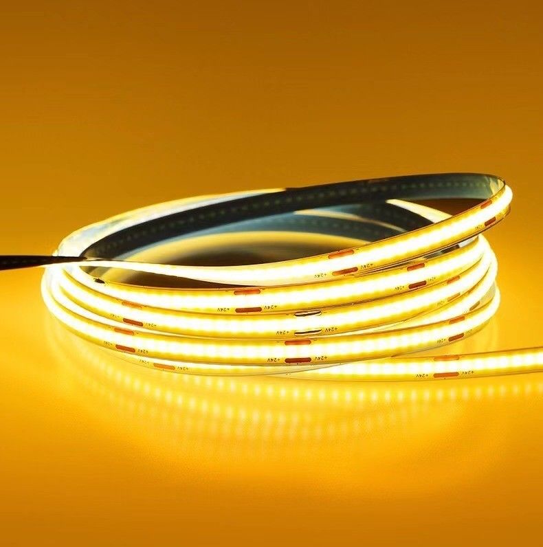 12v 24v 480 led Ce Rohs 3 लचीला लाइट कोब एलईडी पट्टी डिमर और समर्थन डिमिंग के साथ