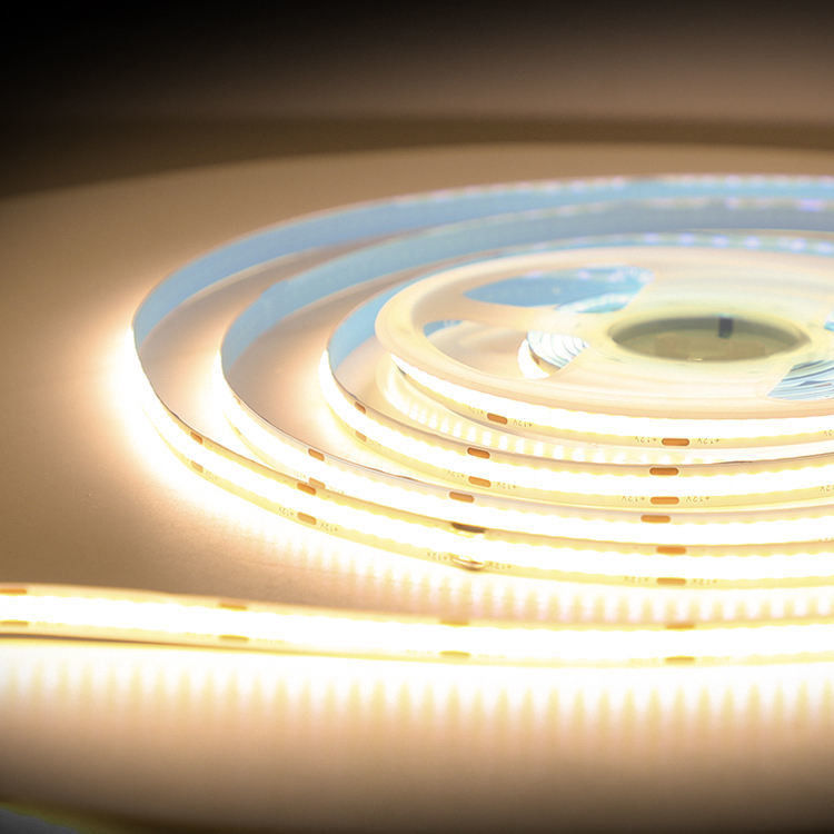सीओबी एलईडी स्ट्रिप 60000 घंटे कार्य जीवनकाल के साथ DC12V/24V CRI90 320LEDs/m 110lm/W