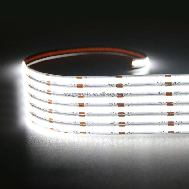 प्रकाश व्यवस्था के लिए 10w/m 560leds/m स्मार्ट COB एलईडी पट्टी W WW 2700K 6000K FPC चिप प्रतिरोधक