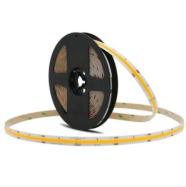 छुट्टी प्रकाश परियोजनाओं के लिए कट करने योग्य 320LED 8MM 12 वोल्ट लचीला COB एलईडी पट्टी प्रकाश