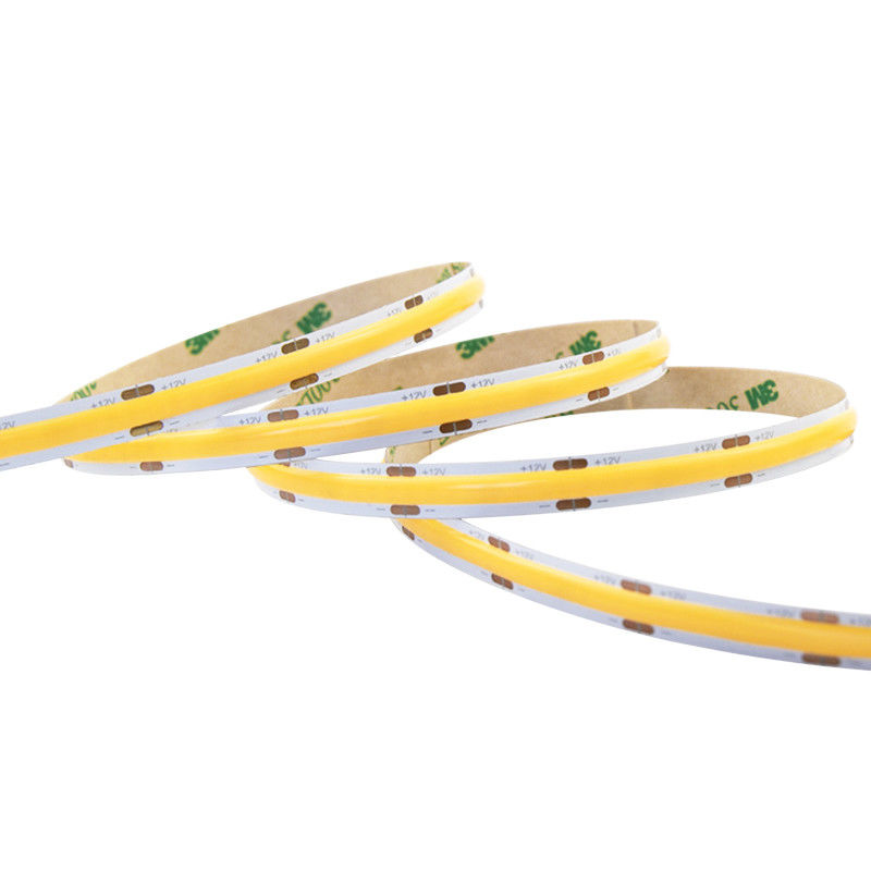छुट्टी प्रकाश परियोजनाओं के लिए कट करने योग्य 320LED 8MM 12 वोल्ट लचीला COB एलईडी पट्टी प्रकाश