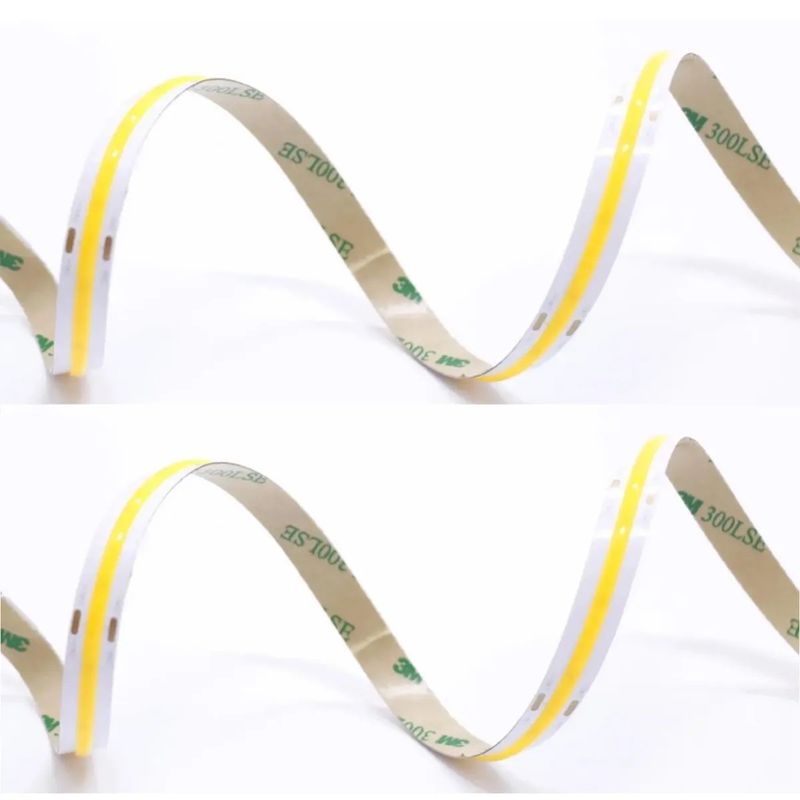 0.15kg IP20 COB 480 एलईडी/एम DC24V DC12V निर्दोष और समान एलईडी पट्टी प्रकाश CE ROHS 3-