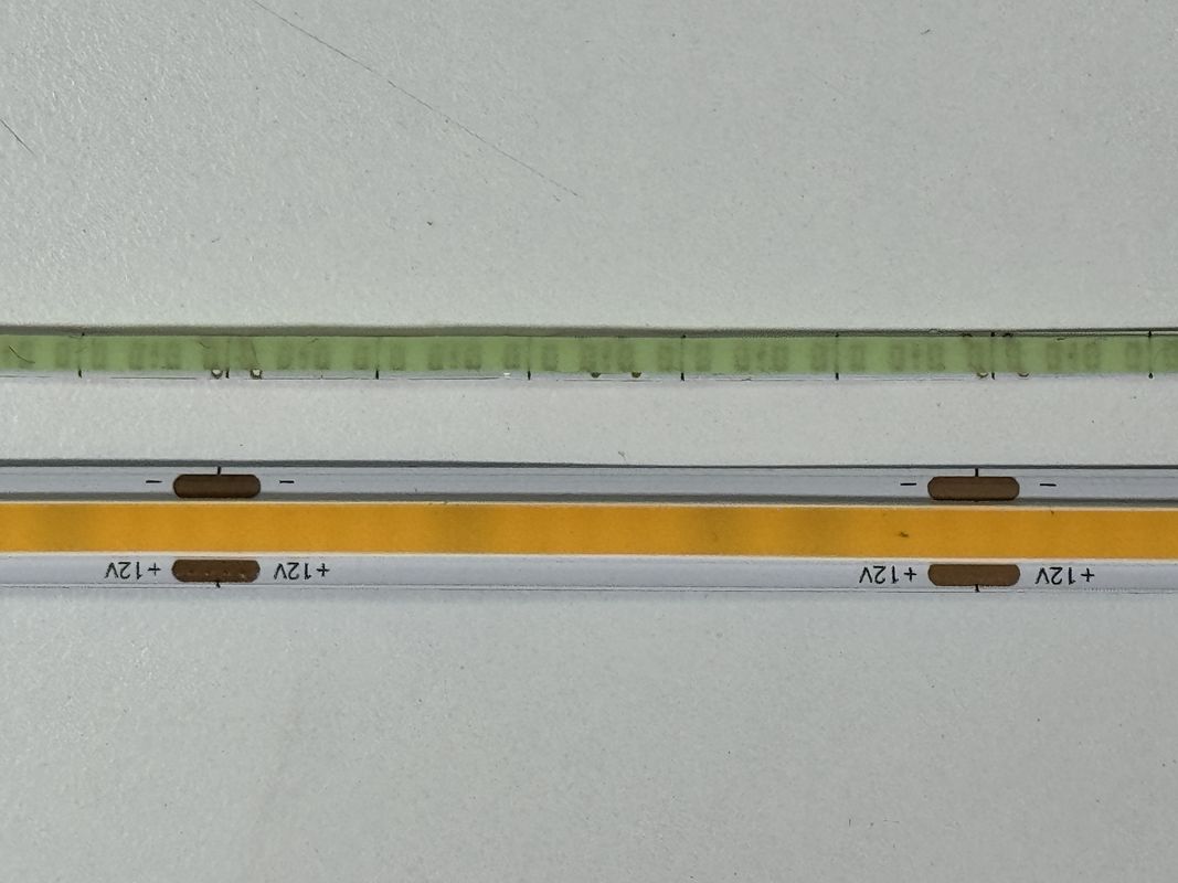 उच्च CRI और 2700k-6500k रंग तापमान के साथ उच्च चमक 12V 5V COB एलईडी पट्टी