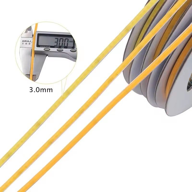 सीओबी एलईडी स्ट्रिप 12V 1CM कटिंग 3MM अल्ट्रा पतली चौड़ाई 5MM 100lm CRI90 3 320LEDs डबल पीसीबी