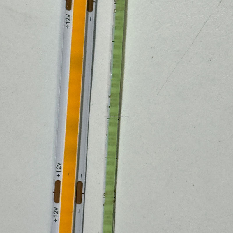 सीओबी एलईडी स्ट्रिप 12V 1CM कटिंग 3MM अल्ट्रा पतली चौड़ाई 5MM 100lm CRI90 3 320LEDs डबल पीसीबी