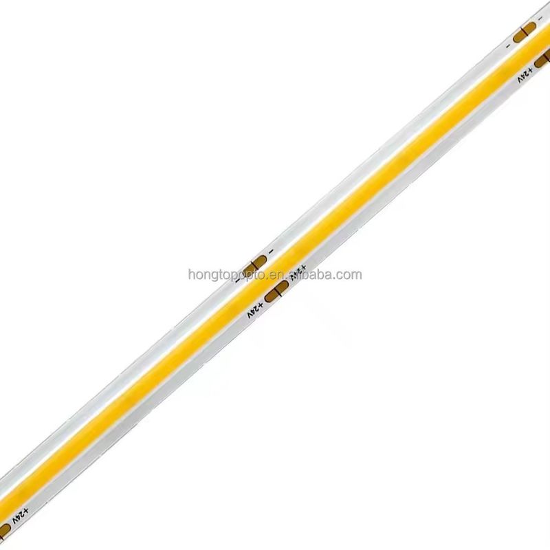 डंपप्रूफ COB एलईडी स्ट्रिप CRI90 300LEDs/m 10m/roll के साथ 3M टेप और कोई वोल्टेज-ड्रॉप नहीं DC12V