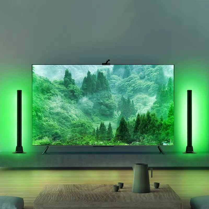 बेडरूम सजावट के लिए 18LEDS रंग परिवर्तन आरजीबी आरजीबीआईसी फर्श लैंप 30 सेमी और 50 सेमी आकार में