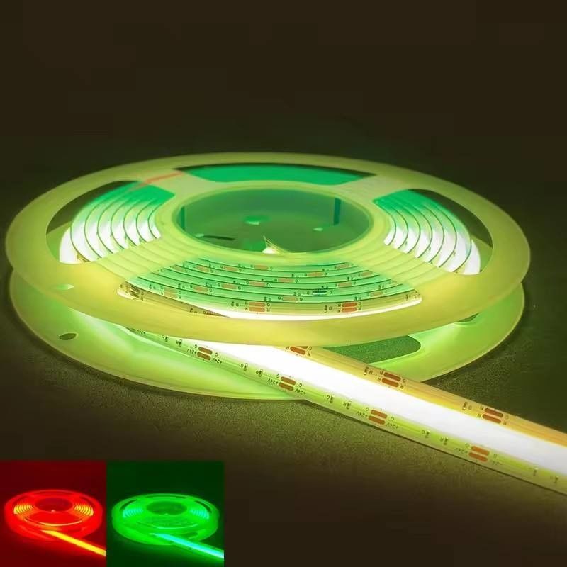 50000 घंटे कार्य समय COB एलईडी पट्टी प्रकाश DC 12V 24V अनुकूलित RGB RGBW RGBCCT पट्टी