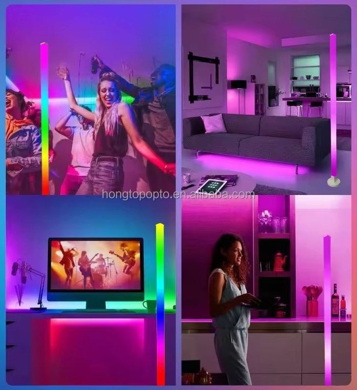 घर की सजावट के लिए 200lm DIY ऐप कंट्रोल आरजीबी क्रिसमस रंग बदलने वाली परिवेश मंजिल प्रकाश