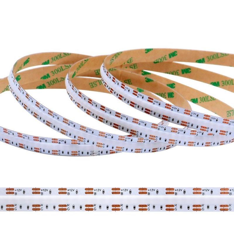 रिमोट कंट्रोल डीसी 12V 24V लचीला एलईडी प्रकाश RGB 756LEDs/M COB एलईडी टेप स्ट्रिप प्रकाश