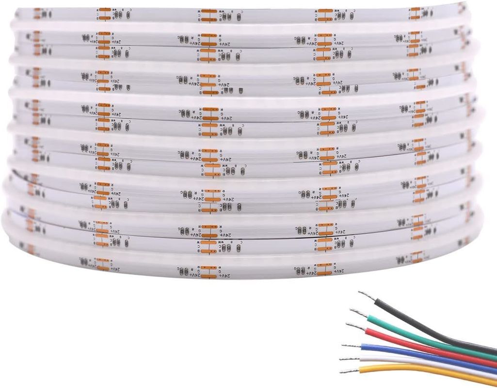 0.15kg 840 leds 12mm चौड़ाई RGBCCT DC24V COB सजावटी प्रयोजनों के लिए एलईडी पट्टी प्रकाश 3