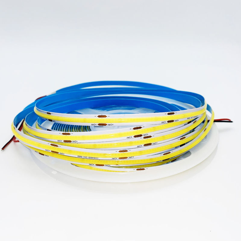 320LEDs/m 90Ra 5mm चौड़ाई 12V 24V लचीला COB एलईडी स्ट्रिप लाइट 2700K 3000K 4000K 6000K