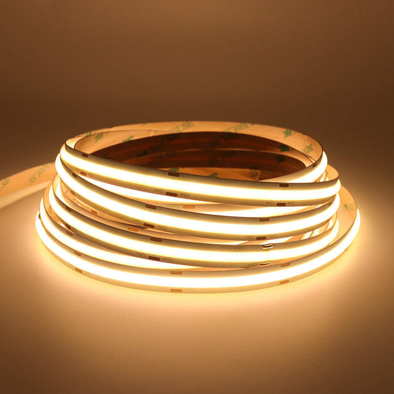उच्च अंत 20 मीटर COB एलईडी पट्टी 480LEDs कोई वोल्टेज ड्रॉप नहीं 3OZ पीसीबी 500lm के लिए 50000 कार्य घंटे