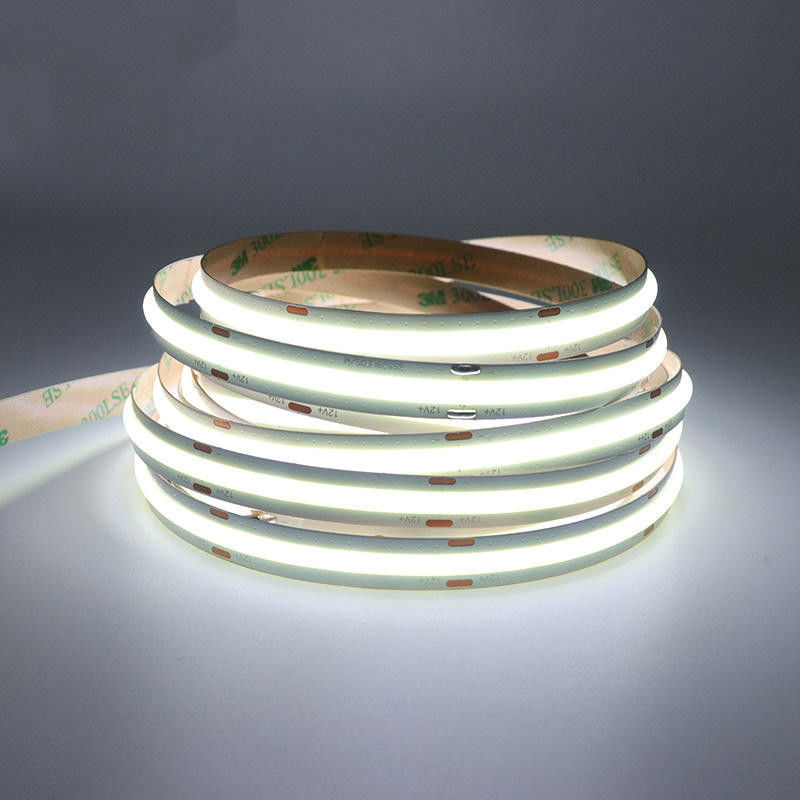 उच्च CRI Ra 90 480leds/m 10mm COB एलईडी पट्टी प्रकाश DC24V लचीला टेप RA90 कोई वोल्टेज ड्रॉप नहीं