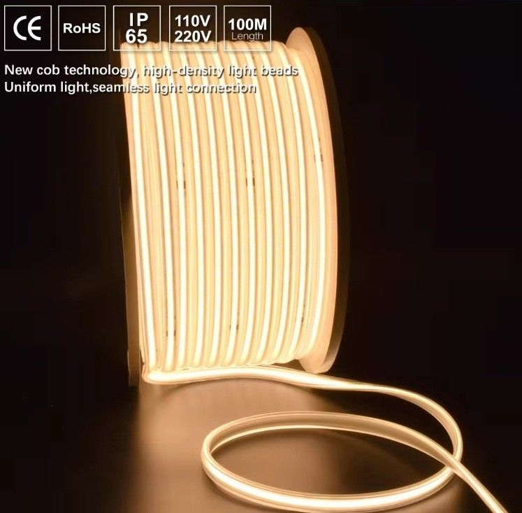 उच्च वोल्टेज 80 CRI 288leds COB इनडोर और आउटडोर अनुप्रयोगों के लिए एलईडी पट्टी प्रकाश 110V 220V
