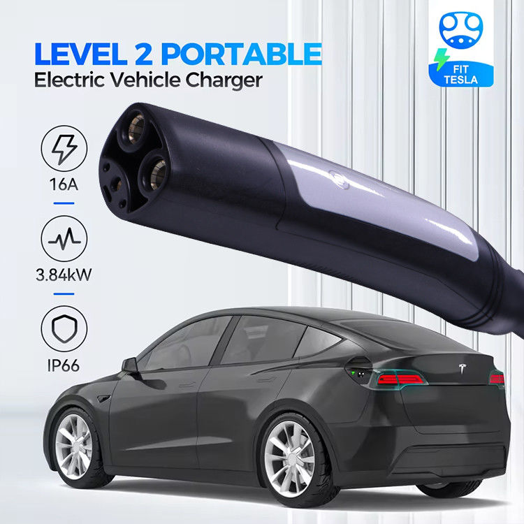3.7 Kw EV चार्जर 5m टाइप 2 महिला चार्जिंग प्लग एलसीडी सूचक प्रकाश के साथ